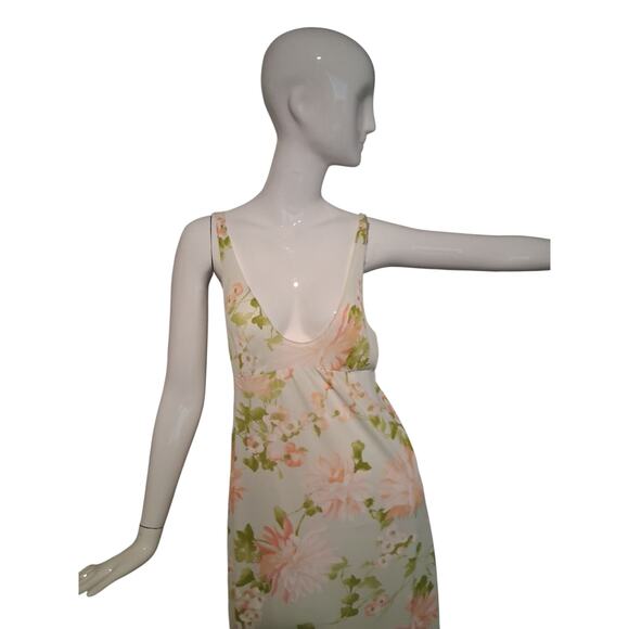 Y2K Vintage Womens size 36 Babydoll Whimsical Fairy Floral Maxi Slip Night Dress - Picture 2 of 11